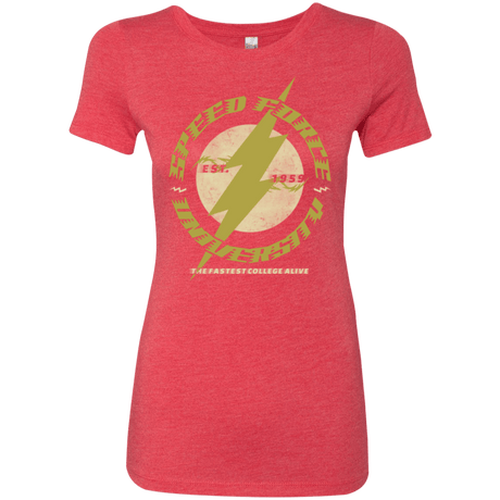 T-Shirts Vintage Red / Small Speed Force University Women's Triblend T-Shirt