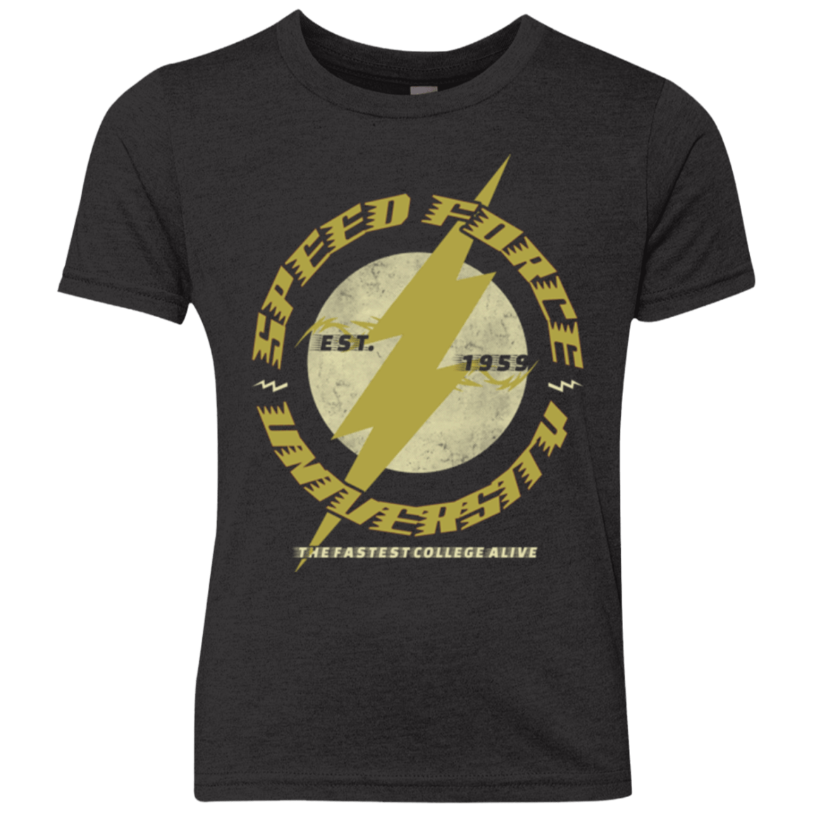 T-Shirts Vintage Black / YXS Speed Force University Youth Triblend T-Shirt