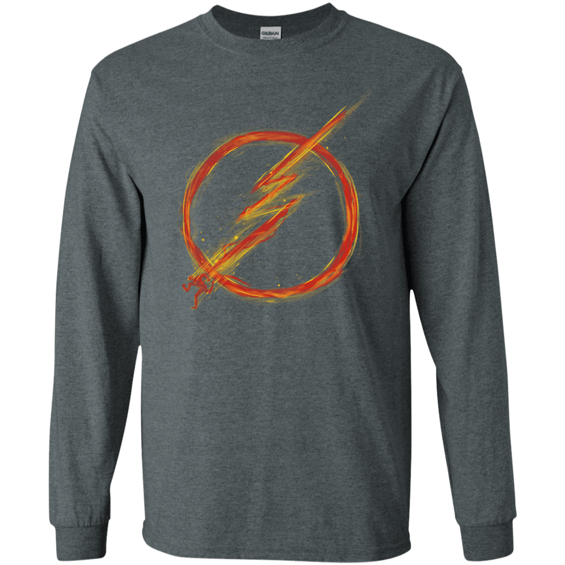 T-Shirts Dark Heather / S Speed Lightning Men's Long Sleeve T-Shirt
