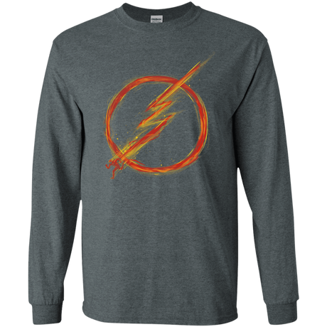 T-Shirts Dark Heather / S Speed Lightning Men's Long Sleeve T-Shirt