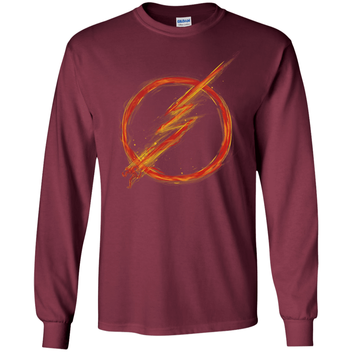 T-Shirts Maroon / S Speed Lightning Men's Long Sleeve T-Shirt