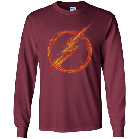 T-Shirts Maroon / S Speed Lightning Men's Long Sleeve T-Shirt