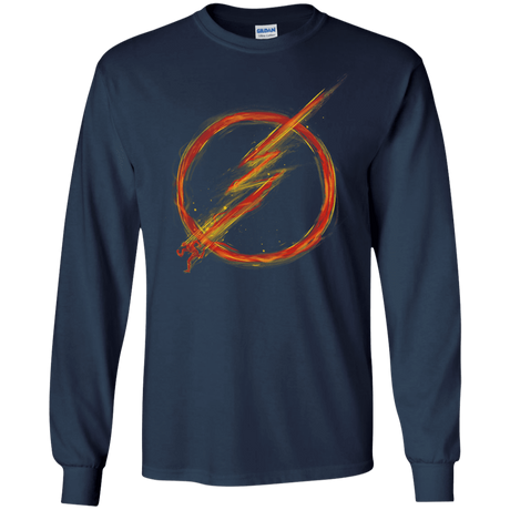 T-Shirts Navy / S Speed Lightning Men's Long Sleeve T-Shirt