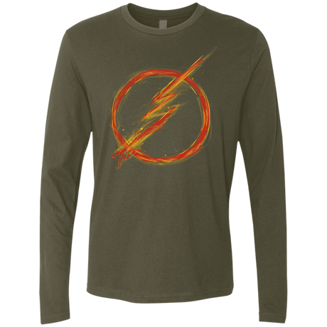 T-Shirts Military Green / S Speed Lightning Men's Premium Long Sleeve