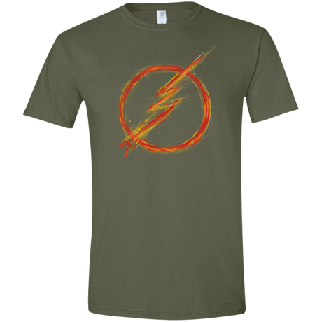 T-Shirts Military Green / S Speed Lightning Men's Semi-Fitted Softstyle