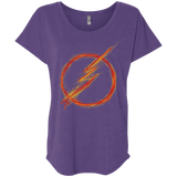 T-Shirts Purple Rush / X-Small Speed Lightning Triblend Dolman Sleeve