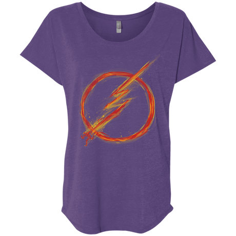 T-Shirts Purple Rush / X-Small Speed Lightning Triblend Dolman Sleeve