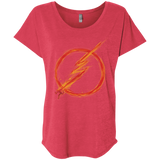 T-Shirts Vintage Red / X-Small Speed Lightning Triblend Dolman Sleeve