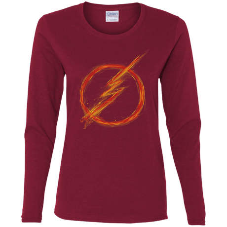 T-Shirts Cardinal / S Speed Lightning Women's Long Sleeve T-Shirt