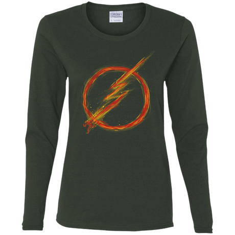 T-Shirts Forest / S Speed Lightning Women's Long Sleeve T-Shirt