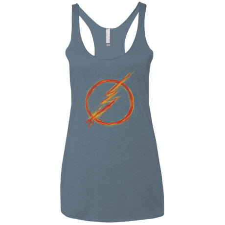 T-Shirts Indigo / X-Small Speed Lightning Women's Triblend Racerback Tank