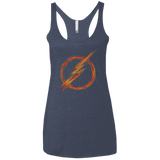 T-Shirts Vintage Navy / X-Small Speed Lightning Women's Triblend Racerback Tank
