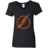 T-Shirts Black / S Speed Lightning Women's V-Neck T-Shirt