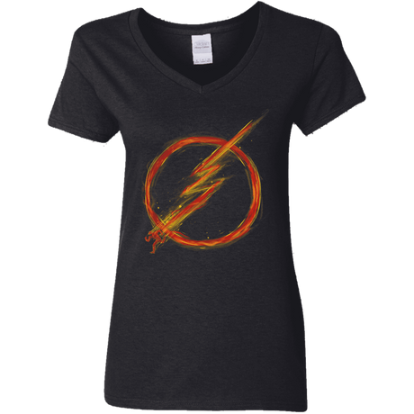 T-Shirts Black / S Speed Lightning Women's V-Neck T-Shirt