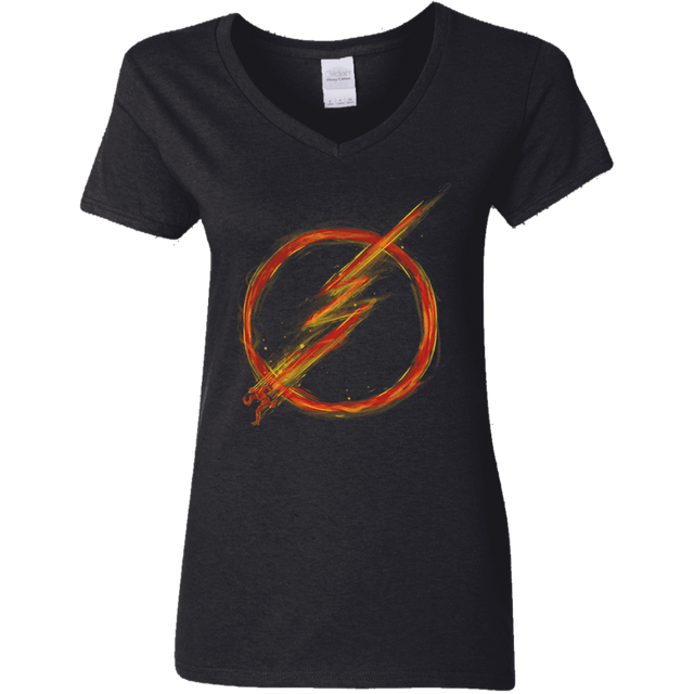 T-Shirts Black / S Speed Lightning Women's V-Neck T-Shirt
