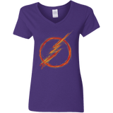 T-Shirts Purple / S Speed Lightning Women's V-Neck T-Shirt