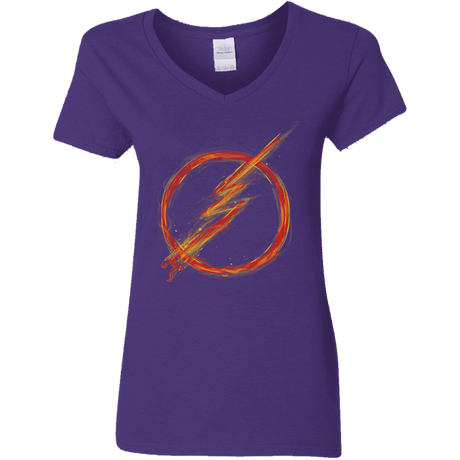 T-Shirts Purple / S Speed Lightning Women's V-Neck T-Shirt
