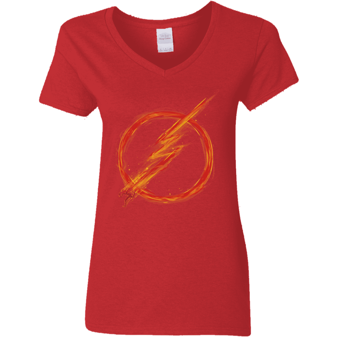 T-Shirts Red / S Speed Lightning Women's V-Neck T-Shirt