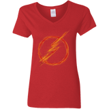 T-Shirts Red / S Speed Lightning Women's V-Neck T-Shirt