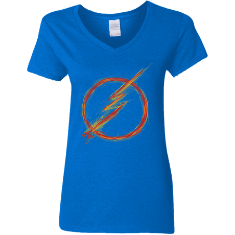 T-Shirts Royal / S Speed Lightning Women's V-Neck T-Shirt