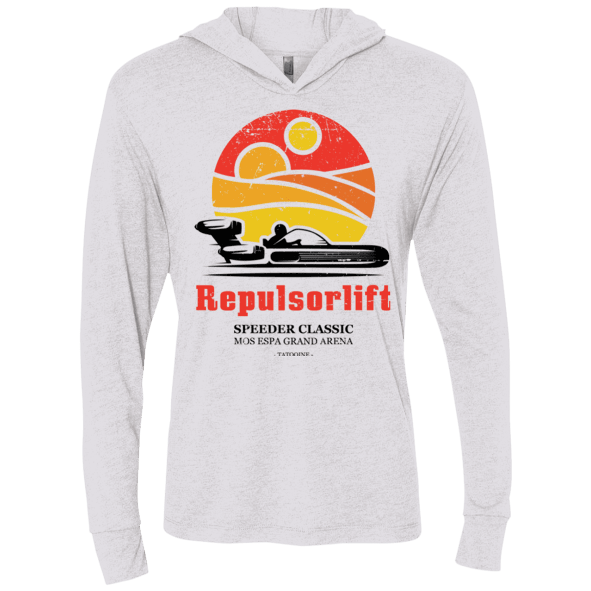 T-Shirts Heather White / X-Small Speeder Classic Triblend Long Sleeve Hoodie Tee
