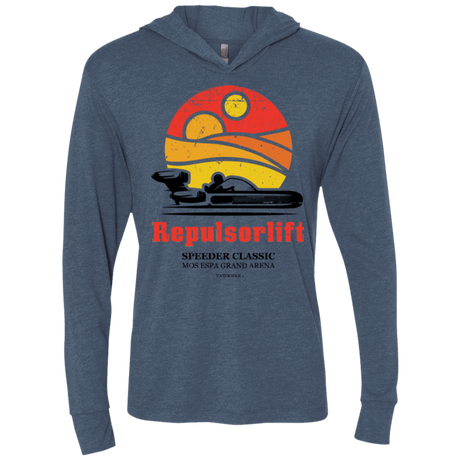 T-Shirts Indigo / X-Small Speeder Classic Triblend Long Sleeve Hoodie Tee