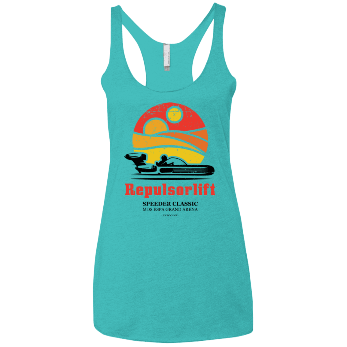 T-Shirts Tahiti Blue / X-Small Speeder Classic Women's Triblend Racerback Tank