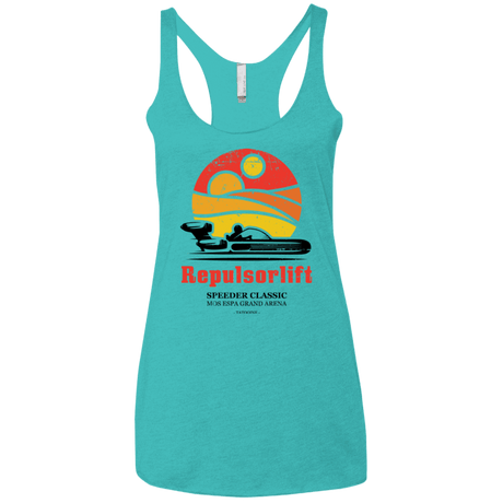 T-Shirts Tahiti Blue / X-Small Speeder Classic Women's Triblend Racerback Tank