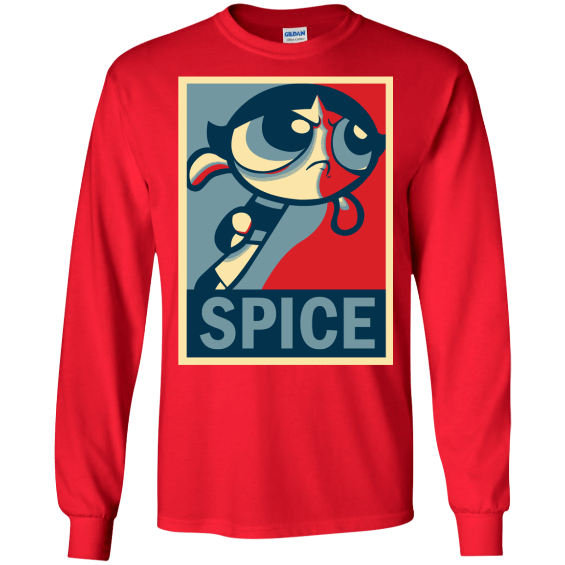 T-Shirts Red / S Spice Powerpuff Men's Long Sleeve T-Shirt