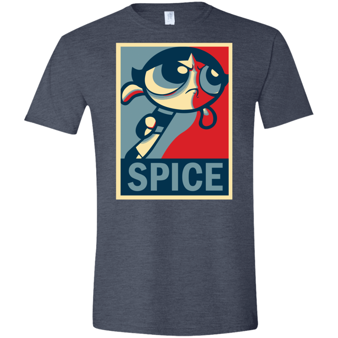 T-Shirts Heather Navy / S Spice Powerpuff Men's Semi-Fitted Softstyle
