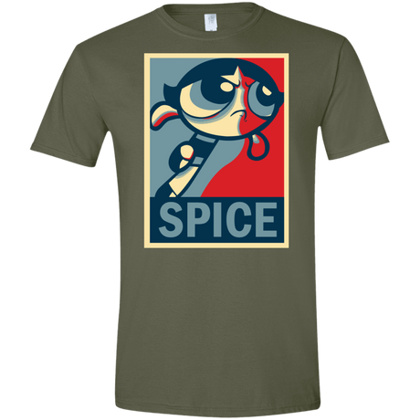 T-Shirts Military Green / S Spice Powerpuff Men's Semi-Fitted Softstyle