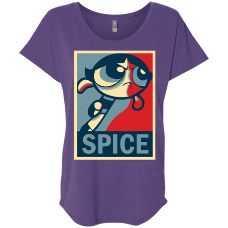 T-Shirts Purple Rush / X-Small Spice Powerpuff Triblend Dolman Sleeve