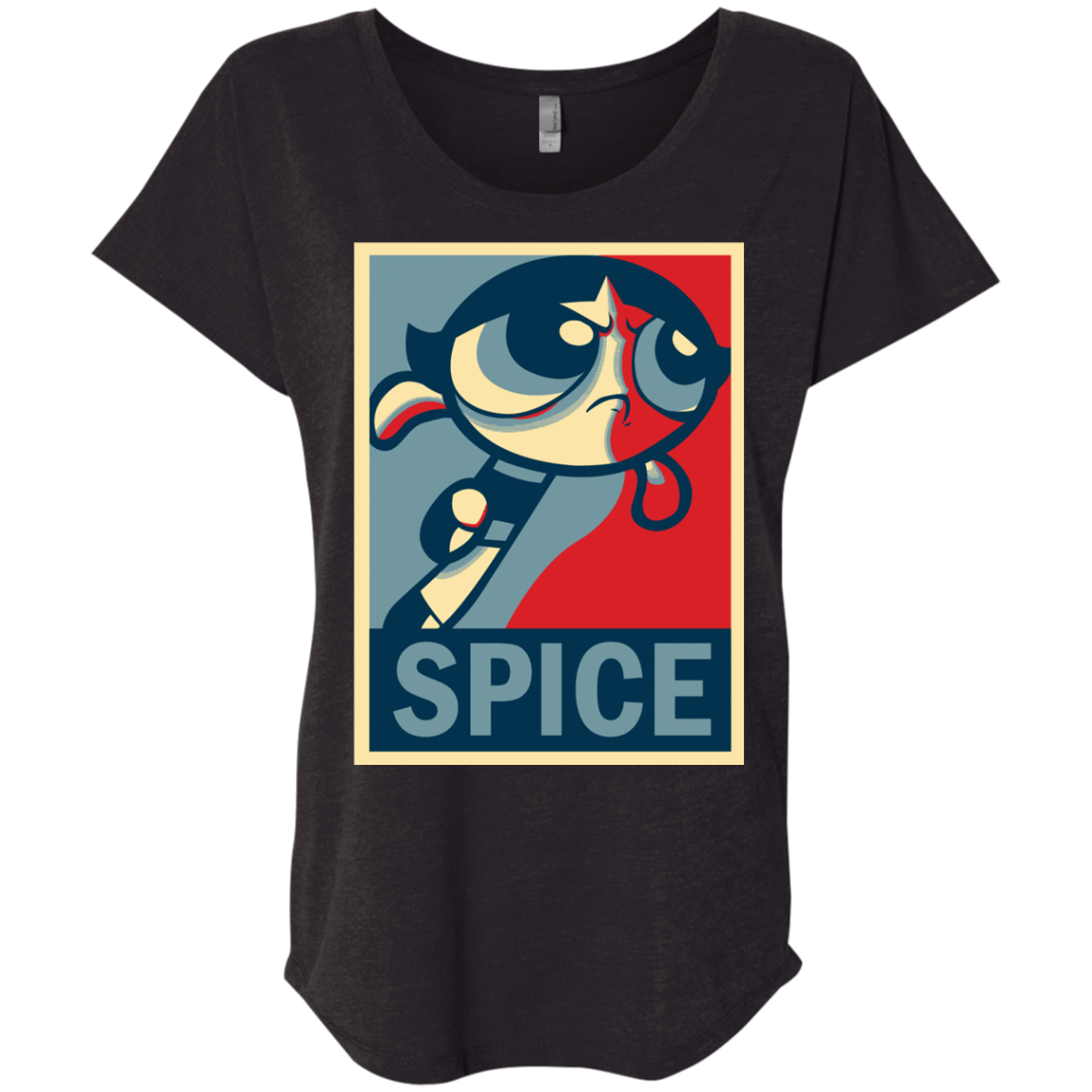 T-Shirts Vintage Black / X-Small Spice Powerpuff Triblend Dolman Sleeve