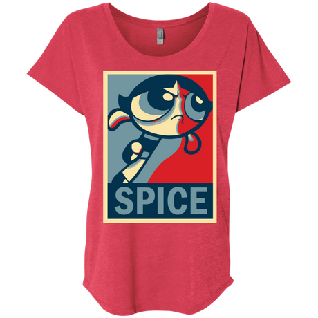 T-Shirts Vintage Red / X-Small Spice Powerpuff Triblend Dolman Sleeve