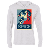 T-Shirts Heather White / X-Small Spice Powerpuff Triblend Long Sleeve Hoodie Tee