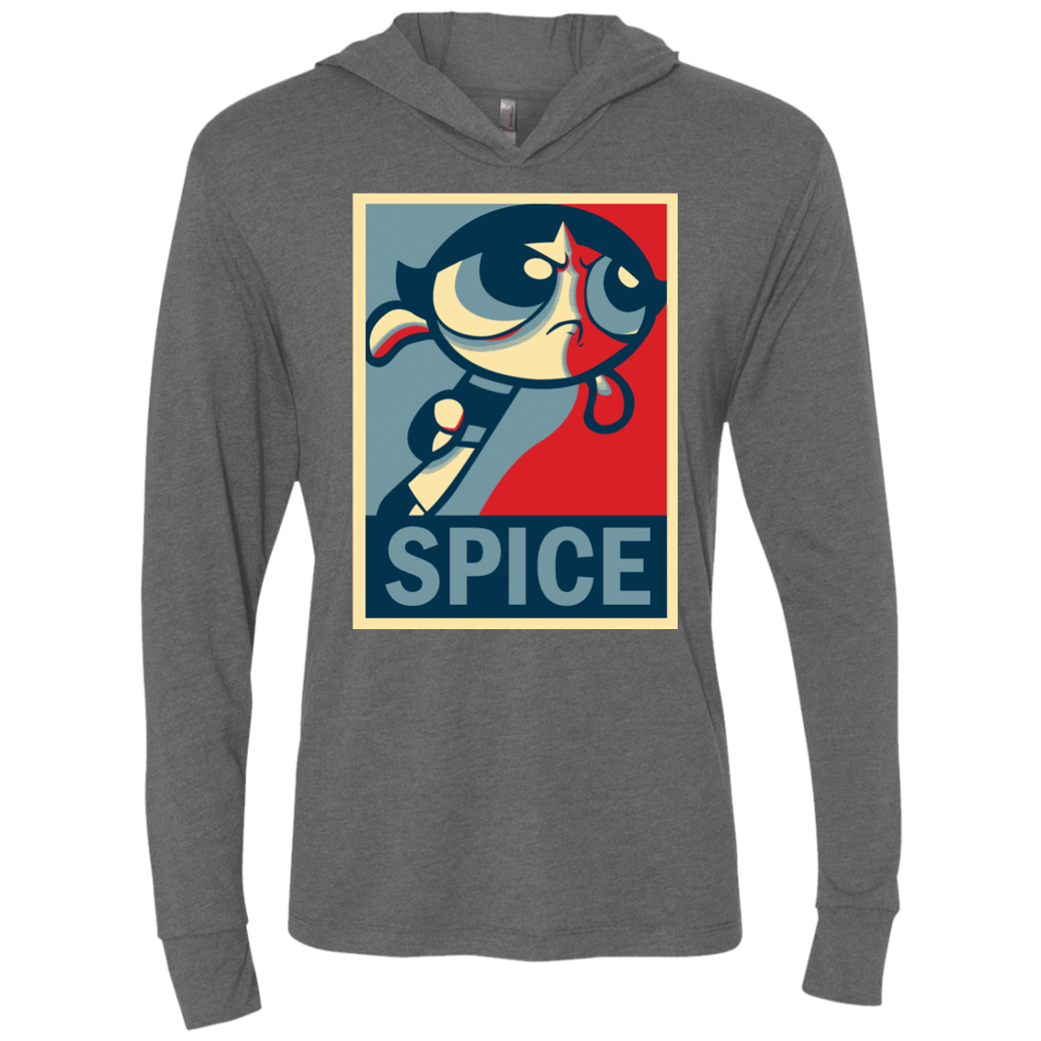 T-Shirts Premium Heather / X-Small Spice Powerpuff Triblend Long Sleeve Hoodie Tee