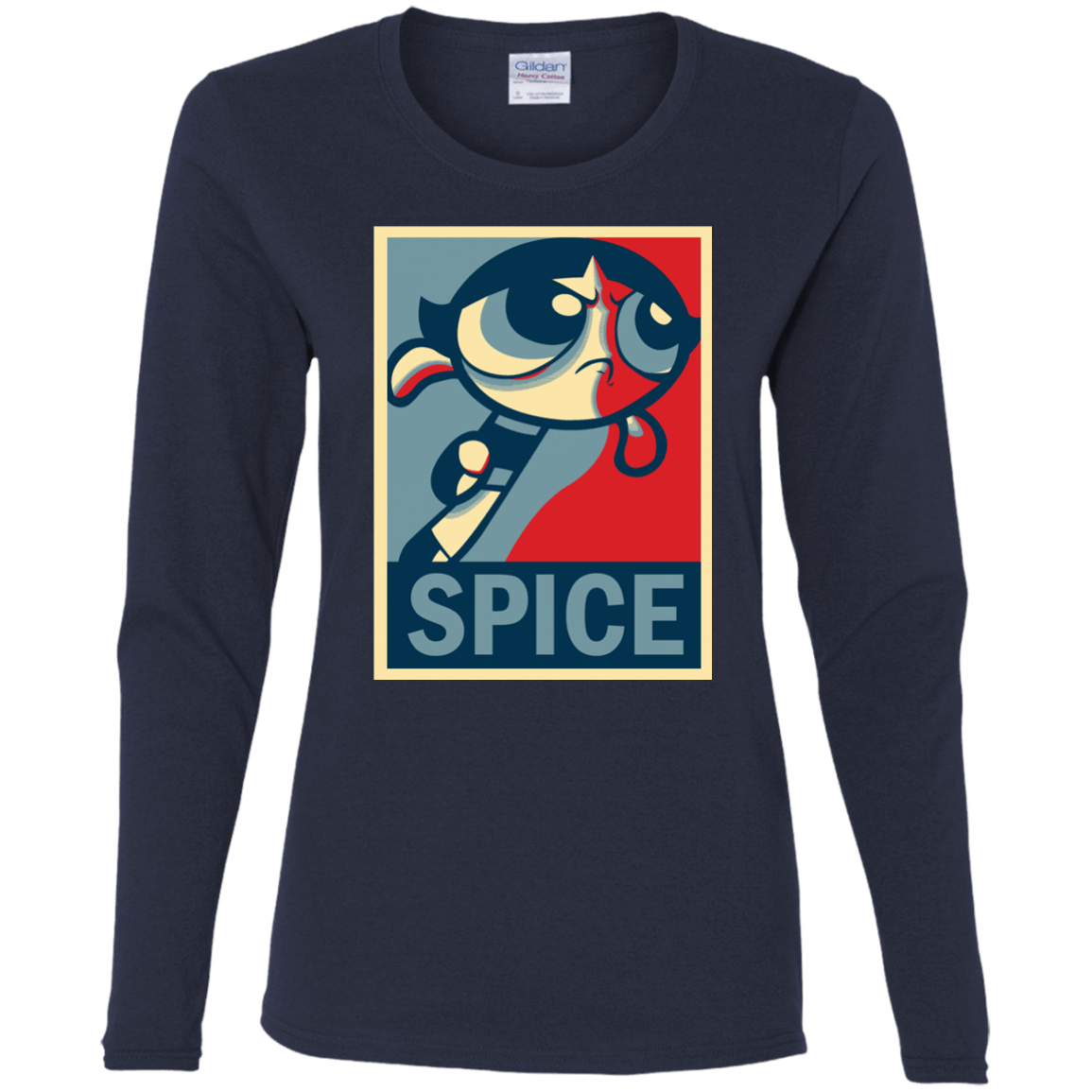 T-Shirts Navy / S Spice Powerpuff Women's Long Sleeve T-Shirt