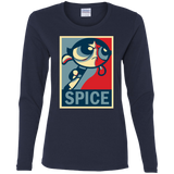 T-Shirts Navy / S Spice Powerpuff Women's Long Sleeve T-Shirt