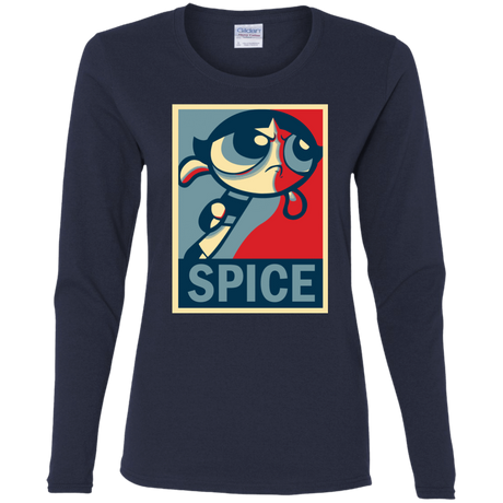 T-Shirts Navy / S Spice Powerpuff Women's Long Sleeve T-Shirt