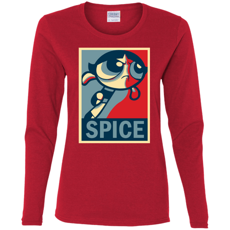 T-Shirts Red / S Spice Powerpuff Women's Long Sleeve T-Shirt