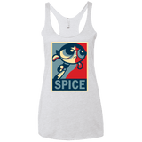 T-Shirts Heather White / X-Small Spice Powerpuff Women's Triblend Racerback Tank