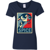 T-Shirts Navy / S Spice Powerpuff Women's V-Neck T-Shirt