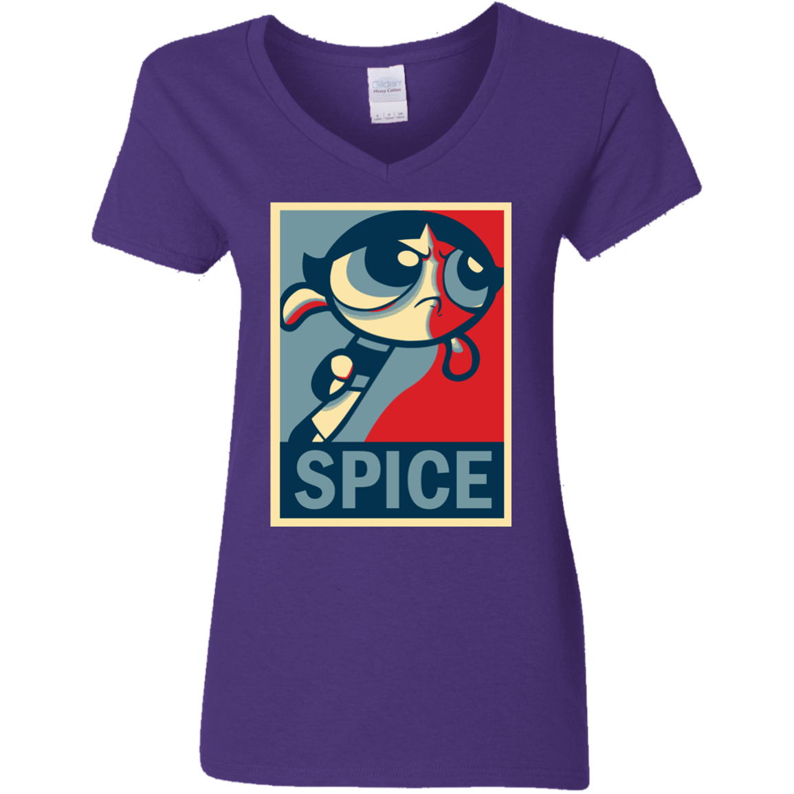 T-Shirts Purple / S Spice Powerpuff Women's V-Neck T-Shirt