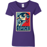 T-Shirts Purple / S Spice Powerpuff Women's V-Neck T-Shirt