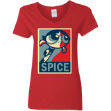 T-Shirts Red / S Spice Powerpuff Women's V-Neck T-Shirt