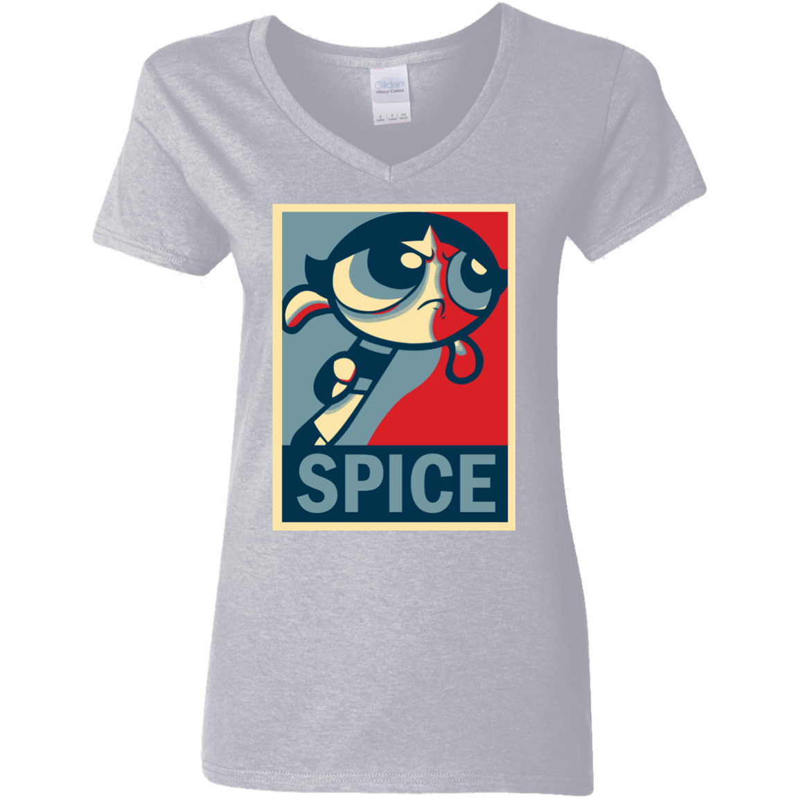 T-Shirts Sport Grey / S Spice Powerpuff Women's V-Neck T-Shirt