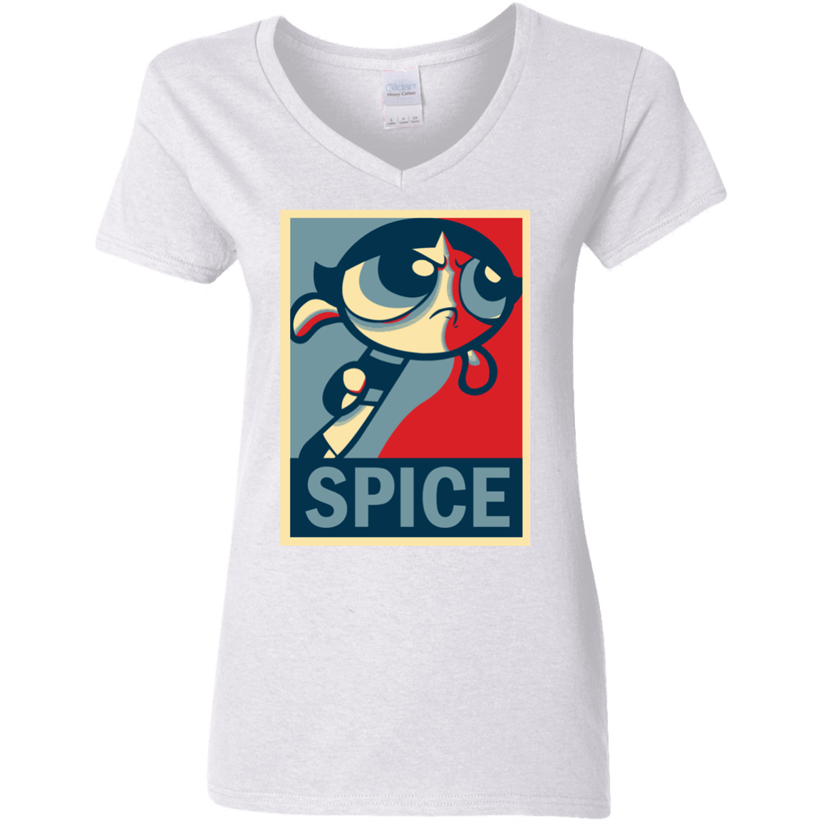 T-Shirts White / S Spice Powerpuff Women's V-Neck T-Shirt