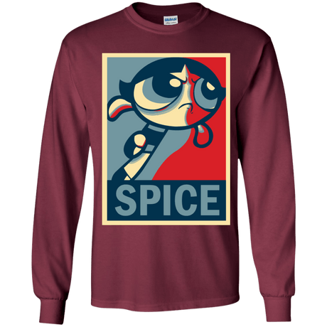 T-Shirts Maroon / YS Spice Powerpuff Youth Long Sleeve T-Shirt