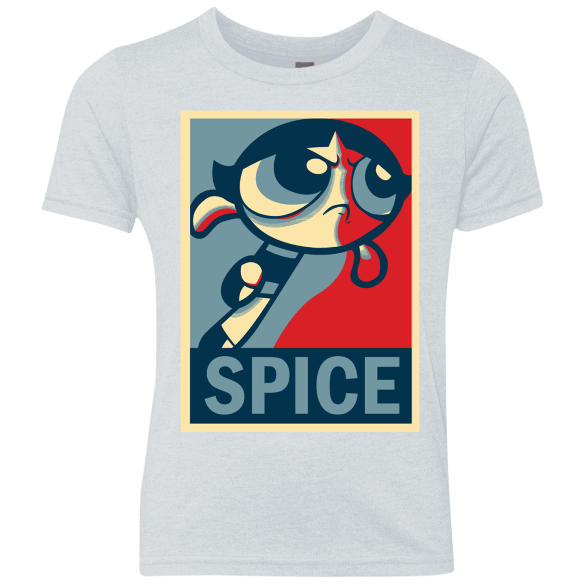 T-Shirts Heather White / YXS Spice Powerpuff Youth Triblend T-Shirt