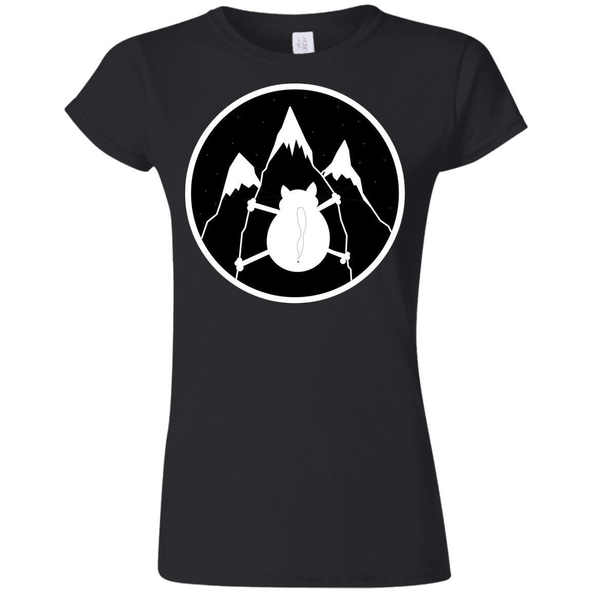 T-Shirts Black / S Spider Cat Junior Slimmer-Fit T-Shirt